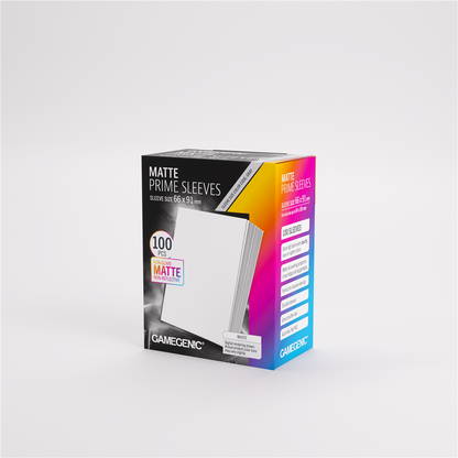 GameGenic SLEEVES Pack Matte Prime White 66x91mm (100 stuks)