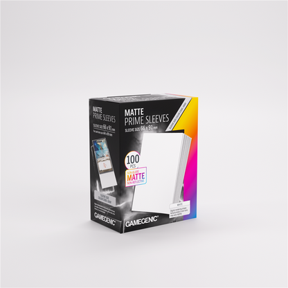 GameGenic SLEEVES Pack Matte Prime White 66x91mm (100 stuks)