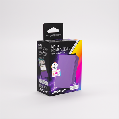 GameGenic SLEEVES Pack Matte Prime Purple 66x91mm (100 stuks)