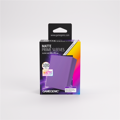 GameGenic SLEEVES Pack Matte Prime Purple 66x91mm (100 stuks)
