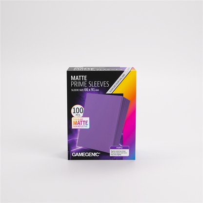 GameGenic SLEEVES Pack Matte Prime Purple 66x91mm (100 stuks)