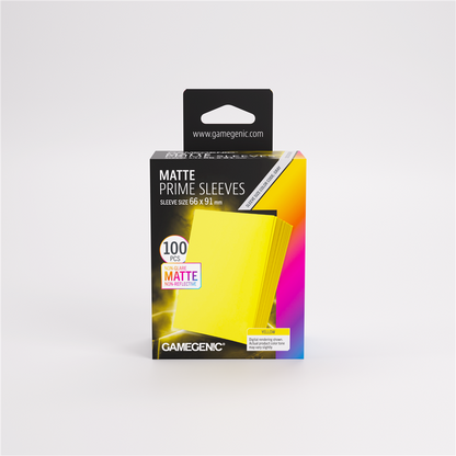GameGenic SLEEVES Pack Matte Prime Yellow 66x91mm (100 stuks)