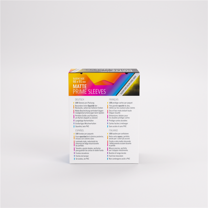 GameGenic SLEEVES Pack Matte Prime Yellow 66x91mm (100 stuks)