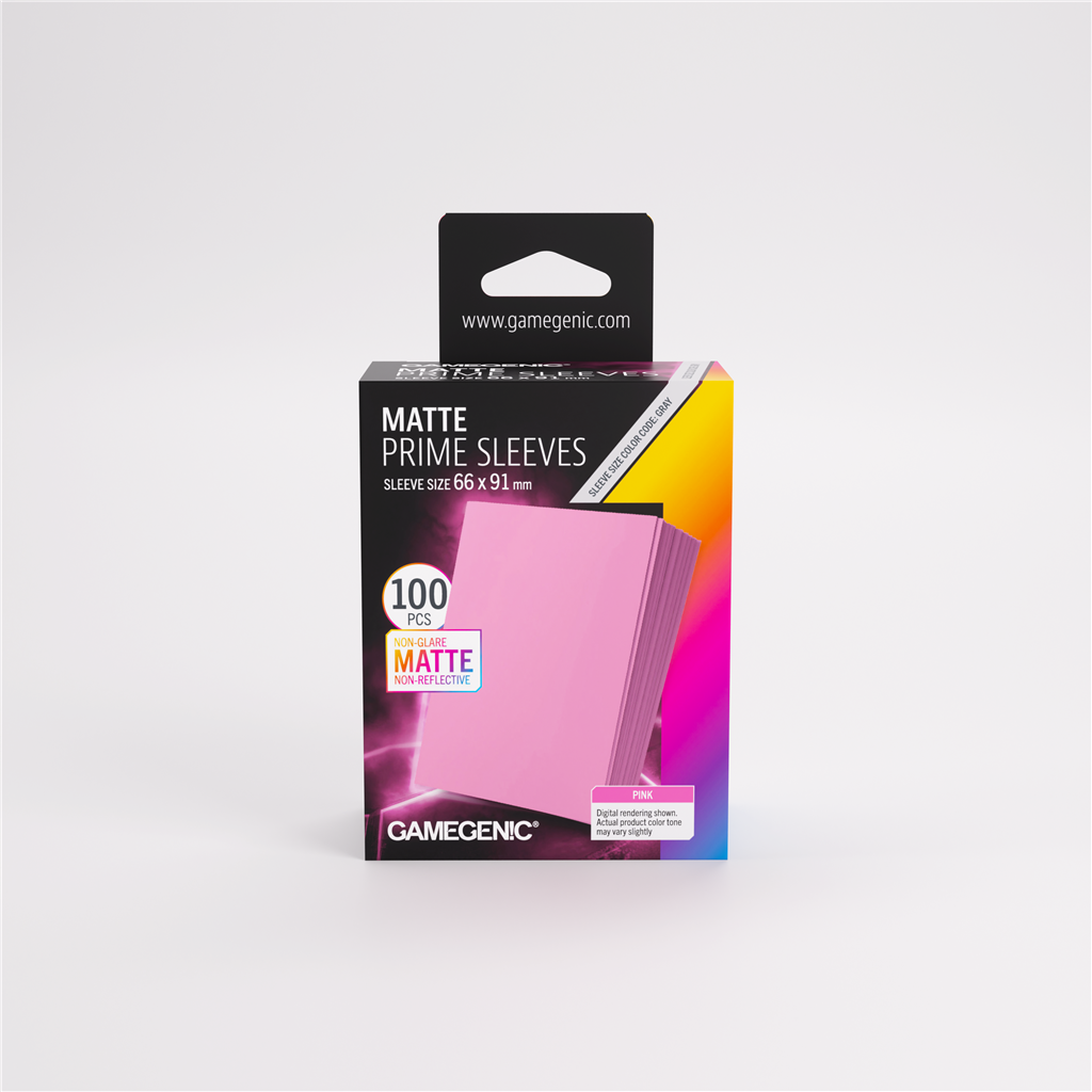 GameGenic SLEEVES Pack Matte Prime Pink 66x91mm (100 stuks)