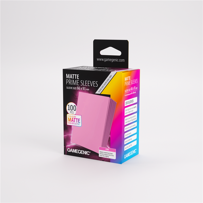 GameGenic SLEEVES Pack Matte Prime Pink 66x91mm (100 stuks)