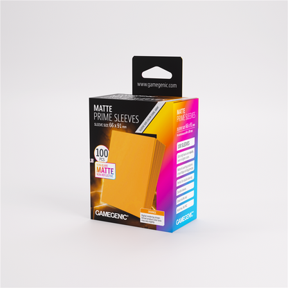 GameGenic SLEEVES Pack Matte Prime Orange 66x91mm (100 stuks)