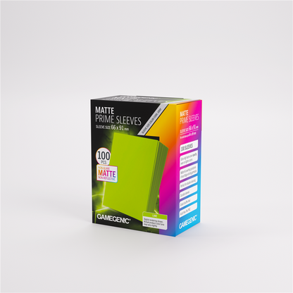 GameGenic SLEEVES Pack Matte Prime Lime 66x91mm (100 stuks)