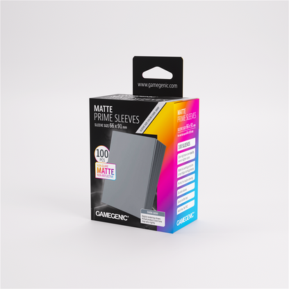 GameGenic SLEEVES Pack Matte Prime Dark Gray 66x91mm (100 stuks)