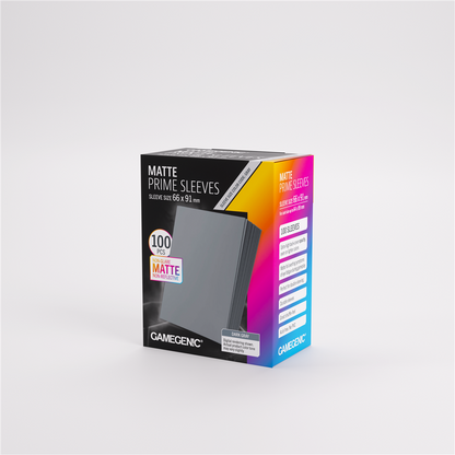 GameGenic SLEEVES Pack Matte Prime Dark Gray 66x91mm (100 stuks)
