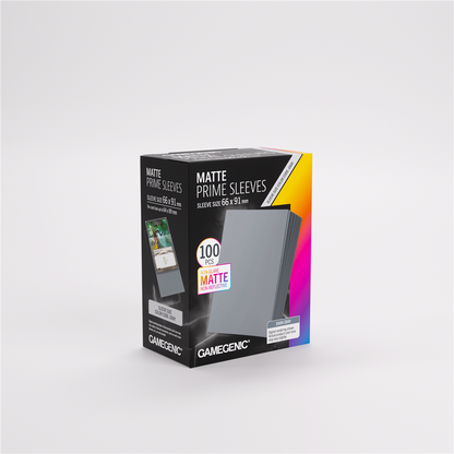 GameGenic SLEEVES Pack Matte Prime Dark Gray 66x91mm (100 stuks)