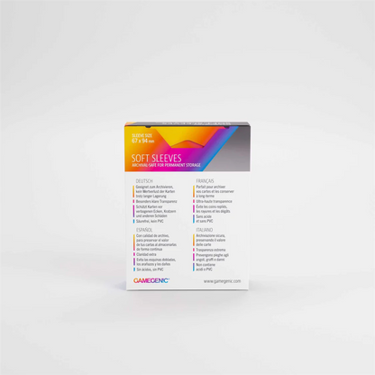 GameGenic SLEEVES Soft Sleeves Pack 67x94 (100 stuks)