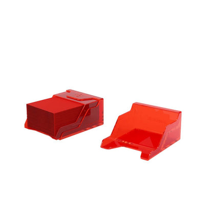 Accessoires The Bastion 50+ is a very compact and rock-solid deck box to safely protect 50+ double-sleeved cards in Closable Inner Sleeves. It is ideal for decks with 55+ double-sleeved cards in standard inner sleeves. Due to translucent materials and sma