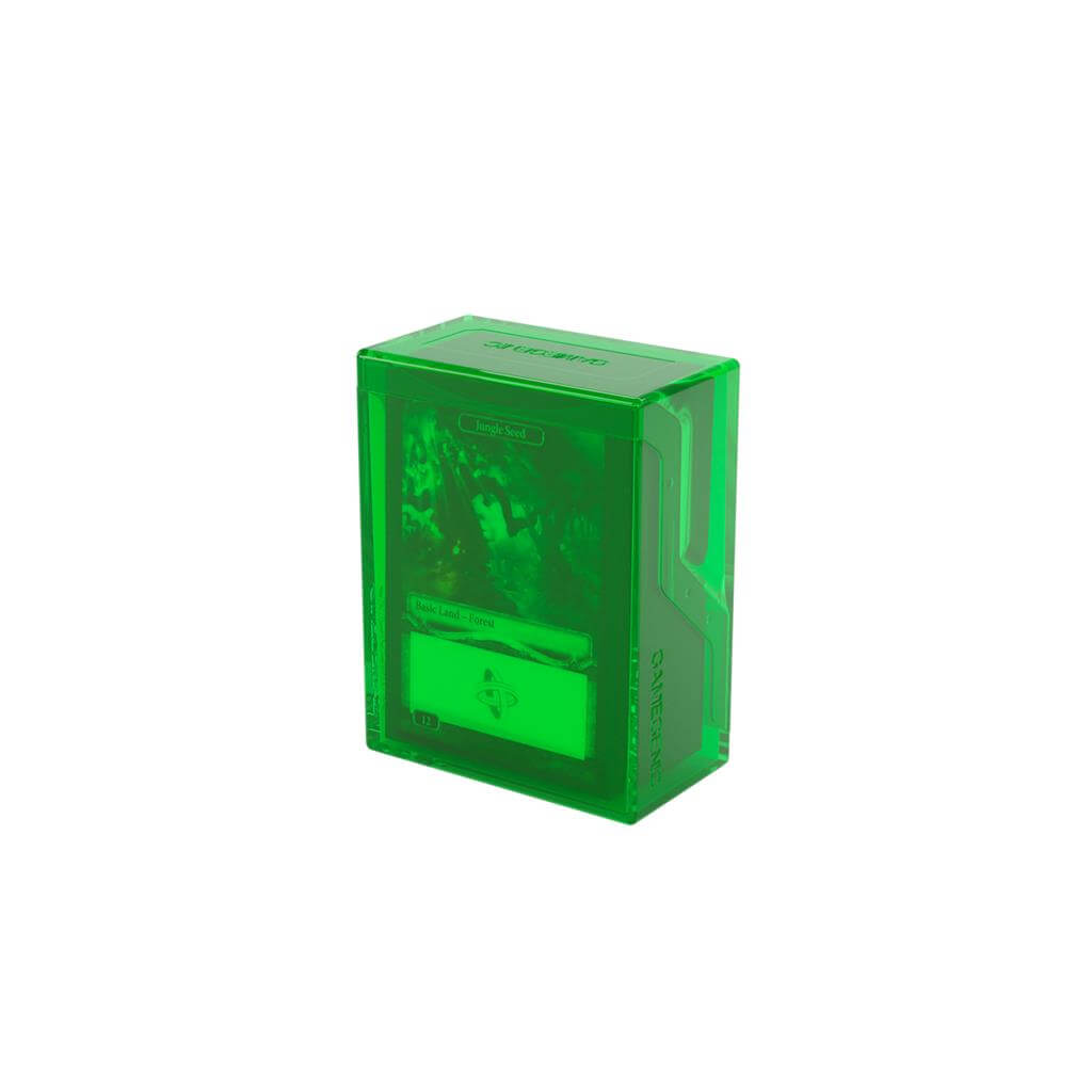 Accessoires The Bastion 50+ is a very compact and rock-solid deck box to safely protect 50+ double-sleeved cards in Closable Inner Sleeves. It is ideal for decks with 55+ double-sleeved cards in standard inner sleeves. Due to translucent materials and sma