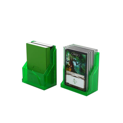 Accessoires The Bastion 50+ is a very compact and rock-solid deck box to safely protect 50+ double-sleeved cards in Closable Inner Sleeves. It is ideal for decks with 55+ double-sleeved cards in standard inner sleeves. Due to translucent materials and sma