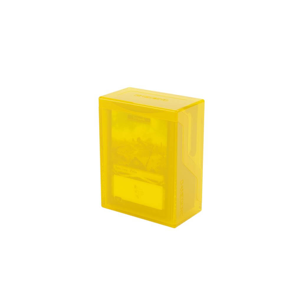 Accessoires The Bastion 50+ is a very compact and rock-solid deck box to safely protect 50+ double-sleeved cards in Closable Inner Sleeves. It is ideal for decks with 55+ double-sleeved cards in standard inner sleeves. Due to translucent materials and sma