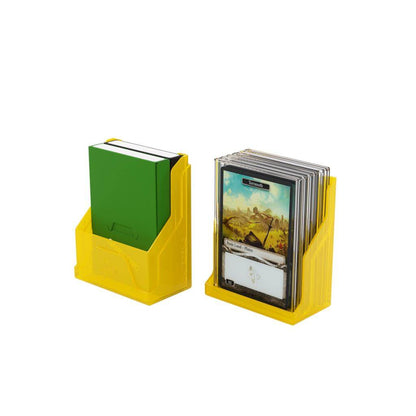 Accessoires The Bastion 50+ is a very compact and rock-solid deck box to safely protect 50+ double-sleeved cards in Closable Inner Sleeves. It is ideal for decks with 55+ double-sleeved cards in standard inner sleeves. Due to translucent materials and sma