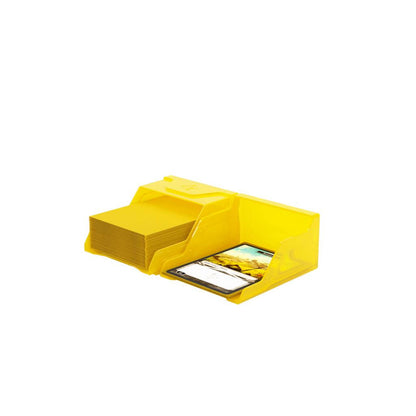 Accessoires The Bastion 50+ is a very compact and rock-solid deck box to safely protect 50+ double-sleeved cards in Closable Inner Sleeves. It is ideal for decks with 55+ double-sleeved cards in standard inner sleeves. Due to translucent materials and sma