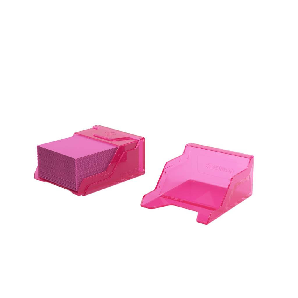 Accessoires The Bastion 50+ is a very compact and rock-solid deck box to safely protect 50+ double-sleeved cards in Closable Inner Sleeves. It is ideal for decks with 55+ double-sleeved cards in standard inner sleeves. Due to translucent materials and sma