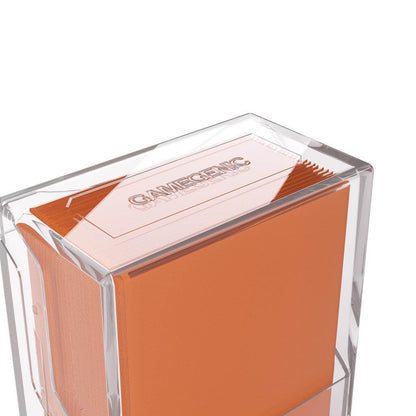 Accessoires The Bastion 50+ is a very compact and rock-solid deck box to safely protect 50+ double-sleeved cards in Closable Inner Sleeves. It is ideal for decks with 55+ double-sleeved cards in standard inner sleeves. Due to translucent materials and sma