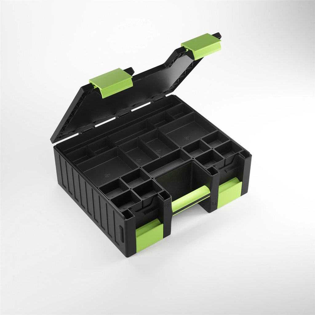 Accessoires Game Castle Black/GreenBring your gaming storage to the next level!The Game Castle is an ingenious, double-sided, all-in-one solution for board gamers, card game players, and tabletop fans. This brand-new product can be opened on either side t