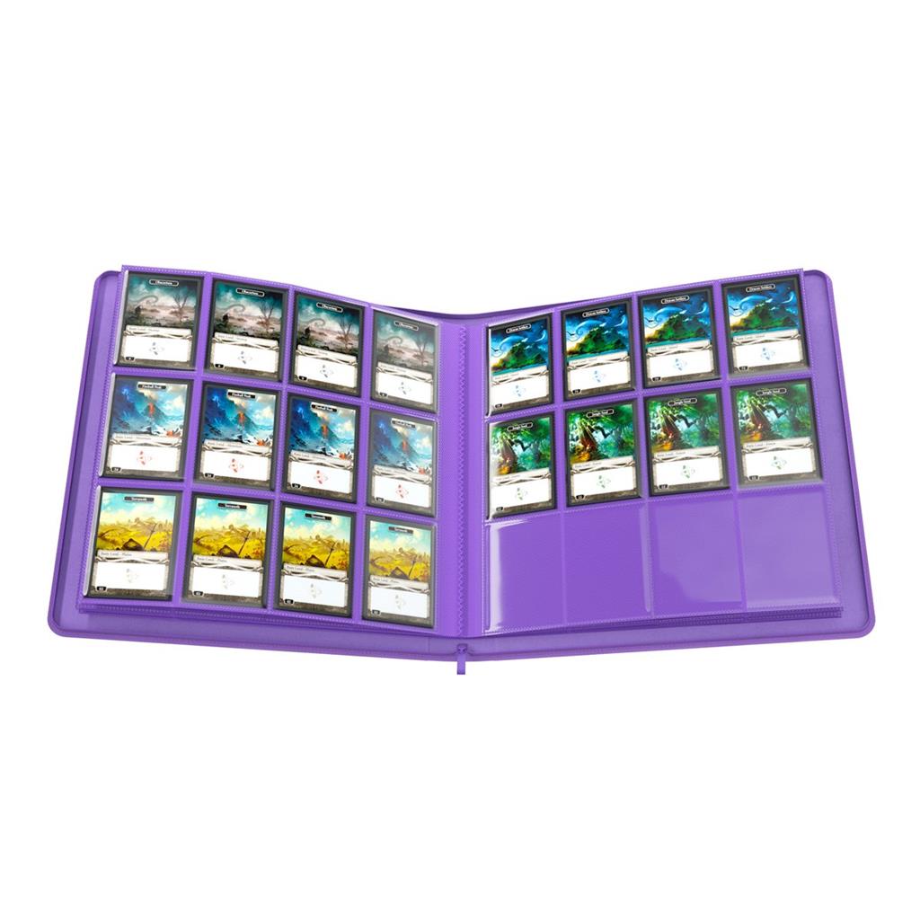 GameGenic PORTFOLIO Zip-Up Album 24-Pocket Purple