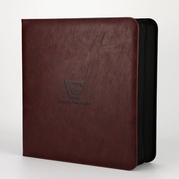 Gemloader Premium Classeur pour Cartes Gradées [28 emplacements – configuration 2x2] Rich Auburn