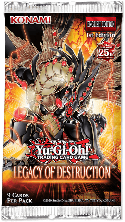 Yu-Gi-Oh Een nieuwe golf van legendarische kracht! De Legacy of Destruction Booster Box blaast klassieke Duels nieuw leven in en introduceert krachtige, nieuwe kaarten! Herbeleef het emotionele laatste Duel tussen Yugi Muto en Atem met vernieuwde versies