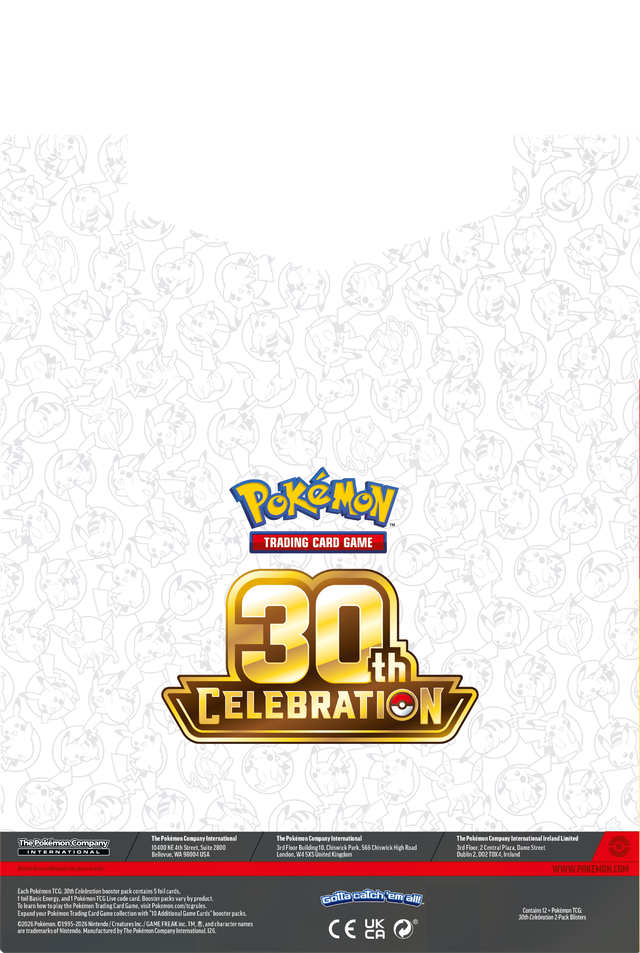 Pokémon TCG: 30th Celebration Eevee 2-Pack Blister
