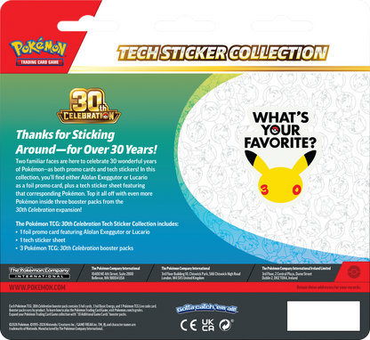 Pokémon TCG: 30th Celebration Tech Sticker Collection