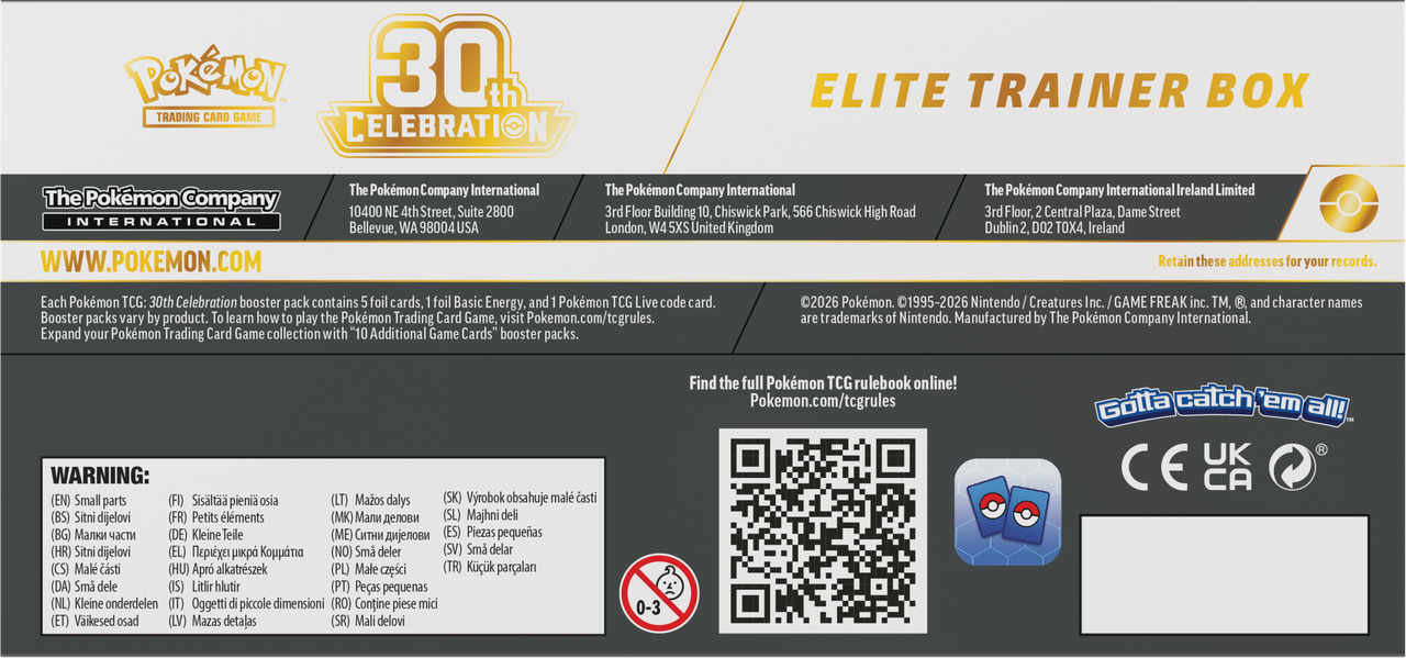 Pokémon TCG: 30th Celebration Elite Trainer Box