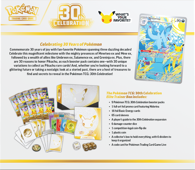 Pokémon TCG: 30th Celebration Elite Trainer Box