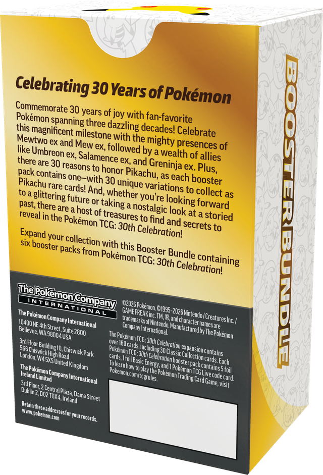 Pokémon TCG: 30th Celebration Booster Bundle