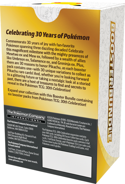 Pokémon TCG: 30th Celebration Booster Bundle