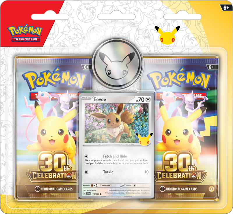 Pokémon TCG: 30th Celebration Eevee 2-Pack Blister