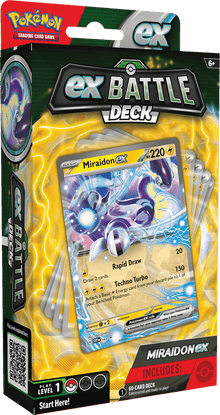 Pokémon De POK TCG May ex Battle Decks bevat: 1 set met 60 kaarten waarmee je direct aan de slag kunt 3 referentiekaarten 1 handleiding om snel te kunnen beginnen 1 single-player speelmat 1 set damage counters 1 munt 1 Deckbox 1 strategie overzicht 1 code