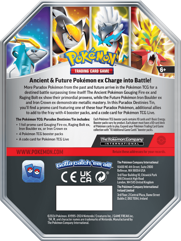 Pokémon Paradox Destinies Tin