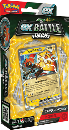Pokémon Machtige Pokémon ex strijden voor de overwinning!Machtige Pokémon ex staan klaar om het slagveld op te stormen in de nieuwe Pokémon TCG: ex Battle Decks! Elk deck van 60 kaarten wordt geleid door een uitzonderlijke Pokémon ex en bevat alles wat je