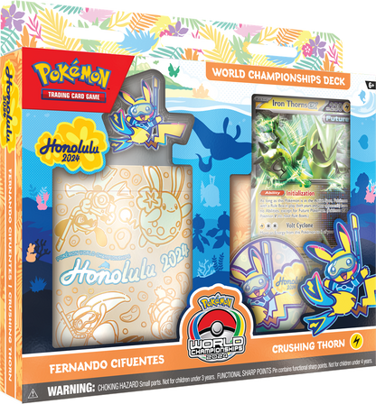 Pokémon Maak je klaar voor de strijd met de nieuwste Pokémon TCG World Champions Deck! Deze decks zijn replica's van decks die zijn gebruikt tijdens de Pokémon TCG Worlds 2024 in Hawaii. Elke Pokémon TCG World Champions Deck (WCS 2024) bevat: Deck bestaan