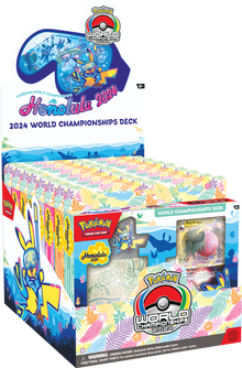 Pokémon Maak je klaar voor de strijd met de nieuwste Pokémon TCG World Champions Deck! Deze decks zijn replica's van decks die zijn gebruikt tijdens de Pokémon TCG Worlds 2024 in Hawaii. Elke Pokémon TCG World Champions Deck (WCS 2024) bevat: Deck bestaan