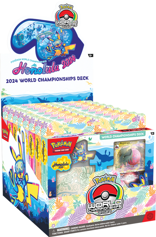 Pokémon Maak je klaar voor de strijd met de nieuwste Pokémon TCG World Champions Deck! Deze decks zijn replica's van decks die zijn gebruikt tijdens de Pokémon TCG Worlds 2024 in Hawaii. Elke Pokémon TCG World Champions Deck (WCS 2024) bevat: Deck bestaan