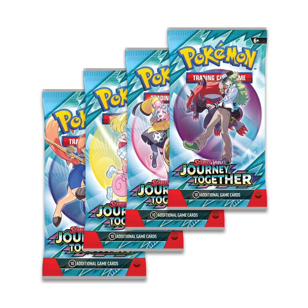 Pokémon Pokémon TCG SV09 - Journey Together!Met diep vertrouwen en vastberaden begeleiding helpen Trainers het beste in hun Pokémon naar boven te halen.De band die ze delen, stelt hen in staat als één te handelen in gevechten terwijl ze hun krachten tot h