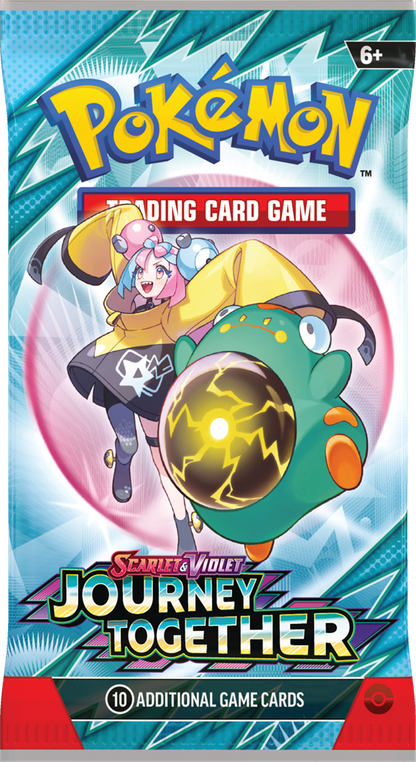 Pokémon Pokémon TCG SV09 - Journey Together!Met diep vertrouwen en vastberaden begeleiding helpen Trainers het beste in hun Pokémon naar boven te halen.De band die ze delen, stelt hen in staat als één te handelen in gevechten terwijl ze hun krachten tot h