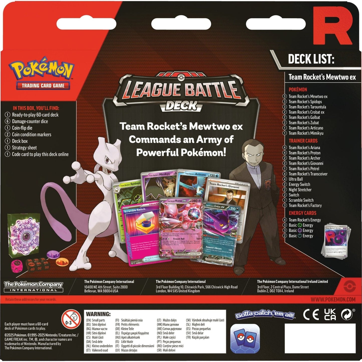 Pokémon: Mewtwo EX Ligue Combat de Team Rocket