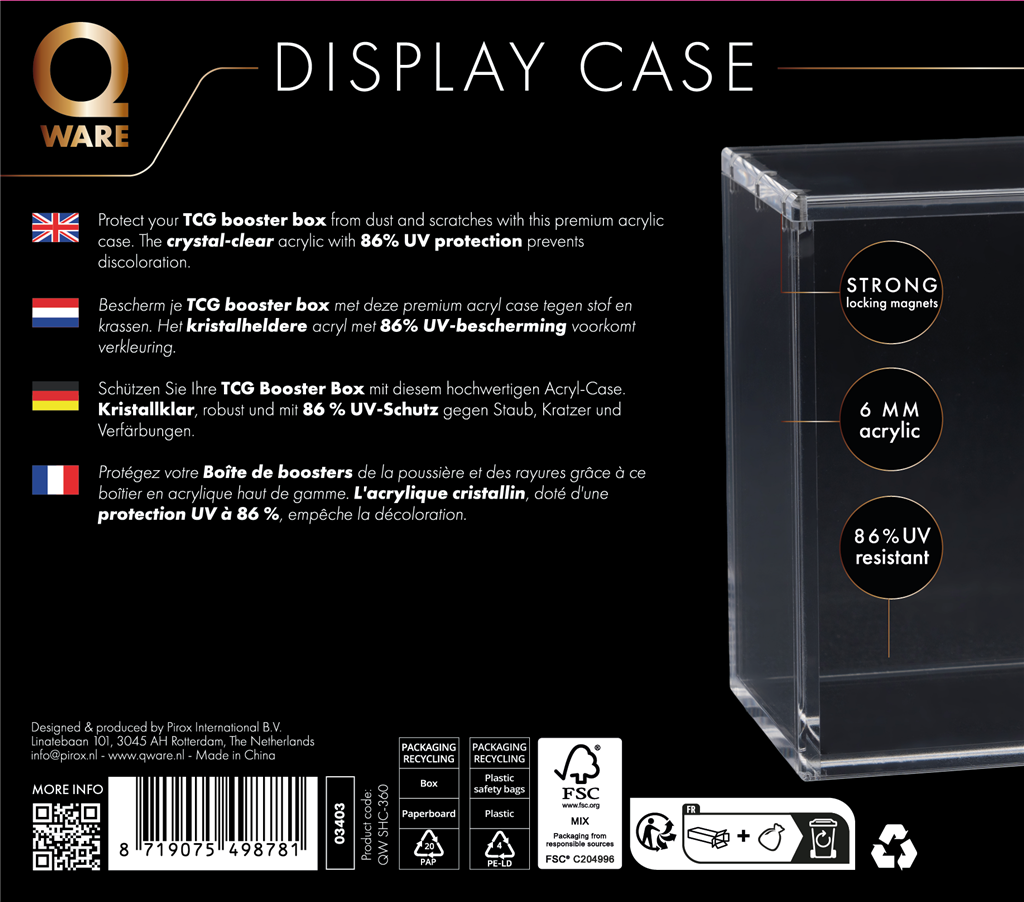 Qware Display case - TCG Booster Box