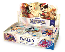 Lorcana Ontdek magische verhalen en verzamel legendarische karakters met de Lorcana Fabled Booster Box!Stap in de betoverende wereld van Disney Lorcana, waar helden, schurken en fantasie samenkomen in een spannend ruilkaartspel. De Fabled Booster Box is d