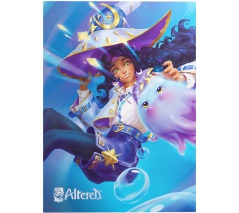 UITVERKOOP A pack of 50 Gamegenic Art Sleeves featuring artwork by Altered.These are the official card sleeves, available in various designs, that are optimized for Altered. The sleeves have a standard size so you can also use them for other card games th