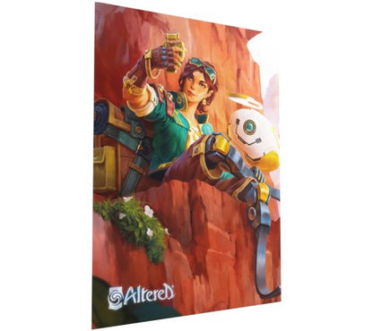 UITVERKOOP A pack of 50 Gamegenic Art Sleeves featuring artwork by Altered.These are the official card sleeves, available in various designs, that are optimized for Altered. The sleeves have a standard size so you can also use them for other card games th