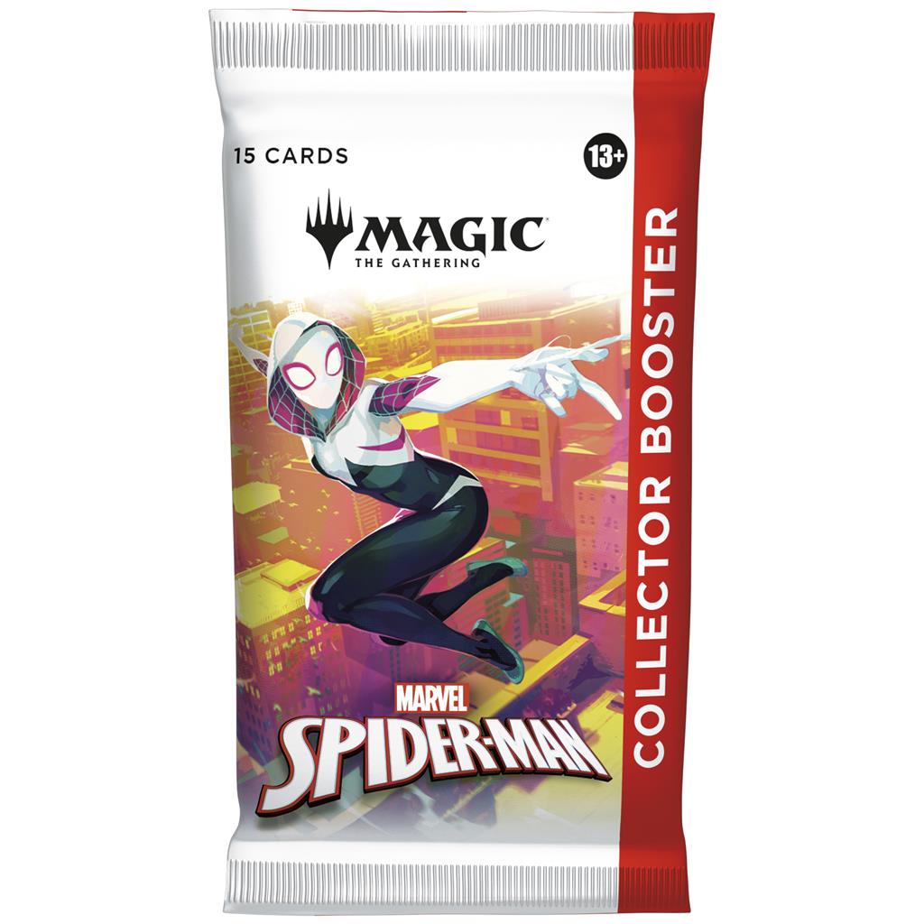MTG Magic: The Gathering Spider-Man Collector Booster Spider-Man komt naar Magic: The Gathering!Je vriendelijke buurt Spider-Man swingt in actie, en dat is niet een moment te vroeg! Verzamel web-slingers uit het hele Spider-Verse en werk samen om de sinis