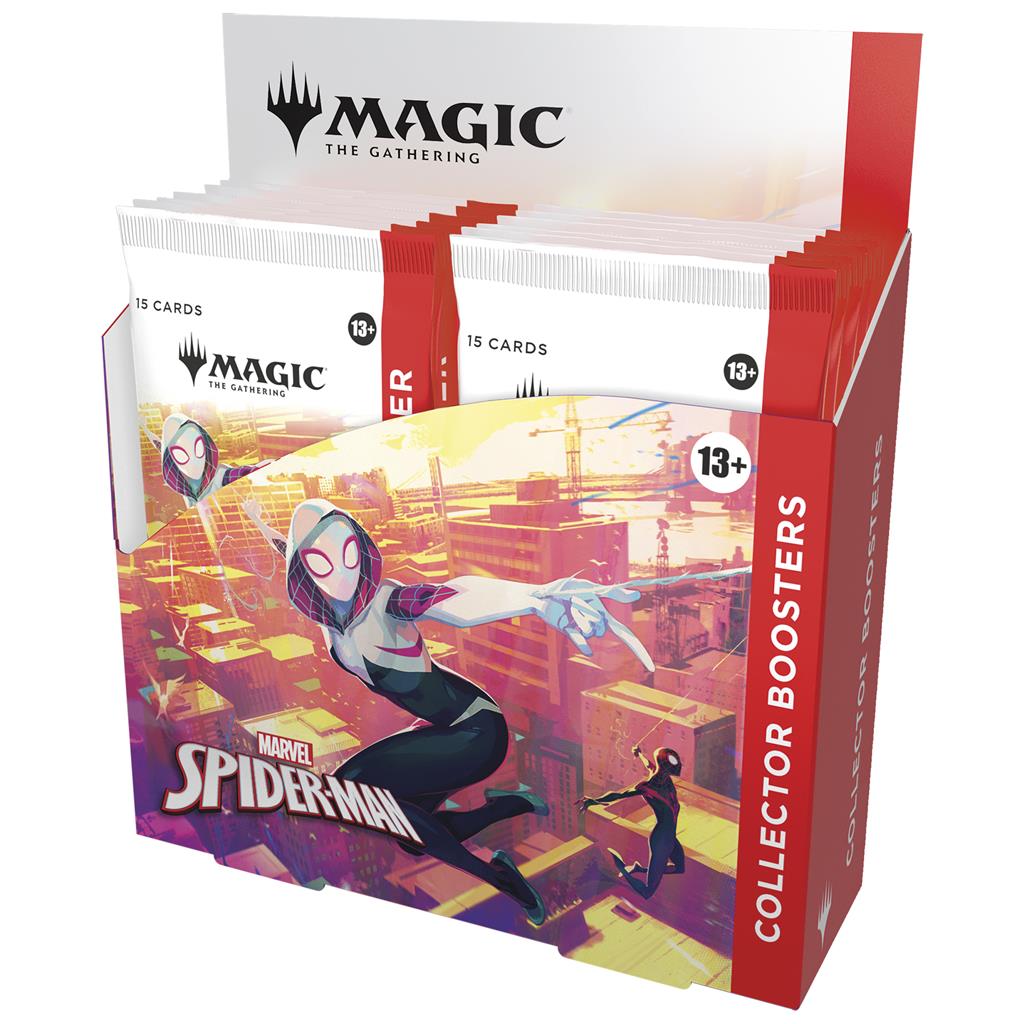 MTG Magic: The Gathering Spider-Man Collector Booster Spider-Man komt naar Magic: The Gathering!Je vriendelijke buurt Spider-Man swingt in actie, en dat is niet een moment te vroeg! Verzamel web-slingers uit het hele Spider-Verse en werk samen om de sinis