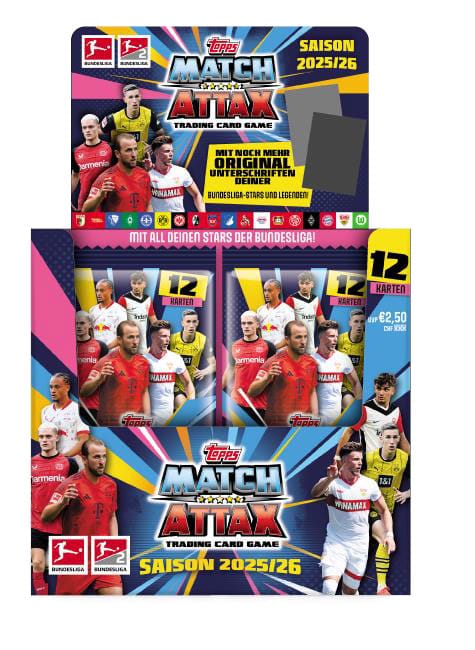 Bundesliga Match Attax Trading Cards 2025/26 Booster Display